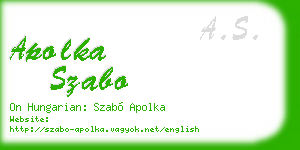 apolka szabo business card